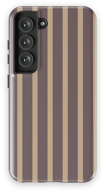 DripCase Gestreept Hoesje Samsung Galaxy S23 | Backcover met Mag | Stripes Motief | Trendy Case Samsung Galaxy S23 met Strepen Velvet Praline