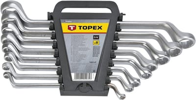 Topex - Ringsleutel Set - Chroom-Vanadiumstaal - 6-22 mm - Set van 8