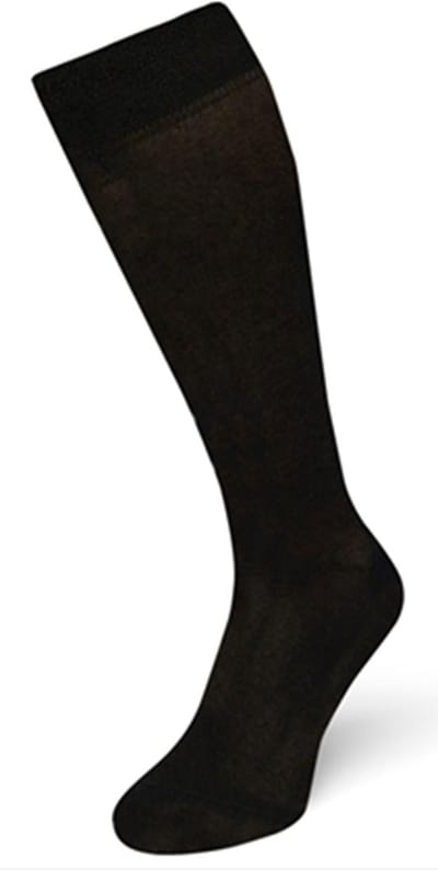Bonnie Doon Heren Kniekous van Biologische Katoen Kleur Zwart Maat 40/46 Gladde Teennaad - Luxe - Comfortable - Biologische Katoen - Voorgewassen - weinig Krimp - Gladde Teennaad - Warm - Modieus - Draagplezier - Black - BP242501.101