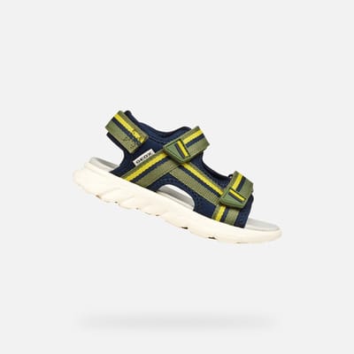 GEOX SANDAL AIRADYUM JONGENS Sandalen - MILITAIR GROEN/MARINEBLAUW - Maat 26