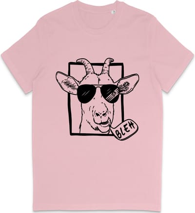 T Shirt Grappige Geit - Heren en Dames T Shirt - Roze - S