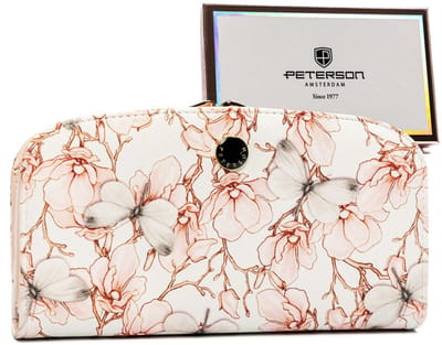 Peterson Serie - Grote Portemonnee - Vrouwen - Bloemenpatroon - RFID Bescherming