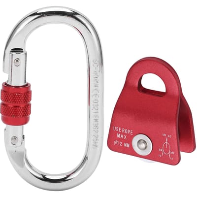 Zijwaartse Katrol Aluminiumlegering Hangwiel Bergbeklimmen Rotsklimmen MachinebenodigdhedenRood rood
