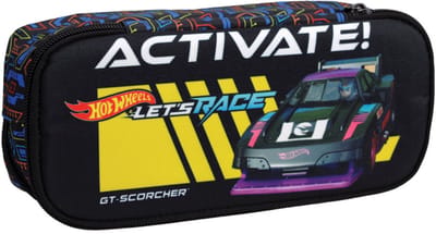 Hot Wheels Activate Etui - 26 cm - Pennenzak met 2 vakken - 1 stuk - Voor kinderen - Voor jongens