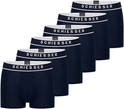 Schiesser Heren Shorts / Pants 6er Pack - 95/5 - Organic Cotton