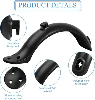 Achterspatbordhouder voor scooter - Reserveaccessoire met schroeven en doppen - Geschikt voor Xiaomi M365/M365 Pro - Duurzaam en eenvoudig te installeren - Bescherm je Xiaomi scooter met deze handige accessoire.