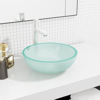 vidaXL - Wasbak - 35x12 - cm - gehard - glas - mat