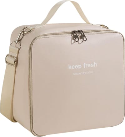 Lunchpakket voor Dames en Heren - Lekvrij en Herbruikbaar - 1 stuk - Beige - Geïsoleerd