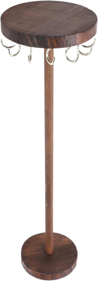 Sieradenhouder van Hout, Organiser voor Kettingen en Armbanden met Haken, Ideaal voor Thuisdecoratie en Opberging van Sleutels en Accessoires