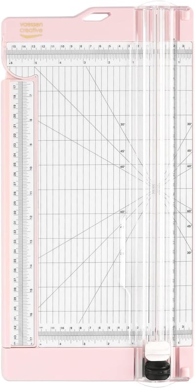 Papiersnijder met Rilfunctie - Papier trimmer - Kaarten maken - Uitschuifbare liniaal - 305 x 15 cm - Roze
