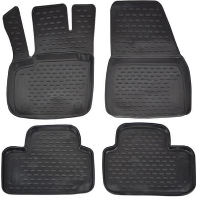 Tapis De Sol En Caoutchouc 3D - J&J AUTOMOTIVE - Volvo XC40 - Sur Mesure - Antidérapant - Noir noir