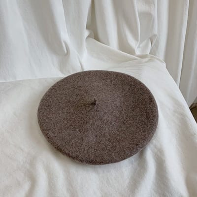 Vrouwen Wol Baretten Franse Kunstenaar Stijl Warme Winter Beanie Hoed Retro Effen Baret Effen Kleur Elegante Dame Alle Matched Herfst Caps One size lichte koffiekleur