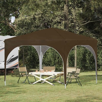 Pop-up Partytent - Feesttent Paviljoen - Buitenfeesten Organiseren - Waterdicht UV-bescherming - 290 x 290 x 245 cm - Taupe