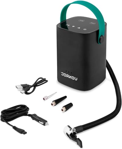 Draagbare Compressor - Luchtpomp - Banden Oppompen - Ingebouwde Batterij - 12 Volt - Grijs