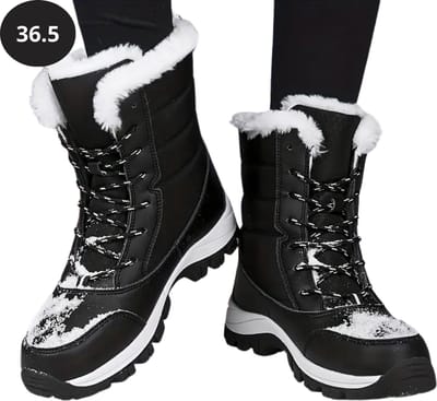Nivard Snowboots - Sneeuwschoenen - Sneeuwboots - Dames - Wintersport - Ski - Skischoenen - Zwart - 36.5 - Hoog