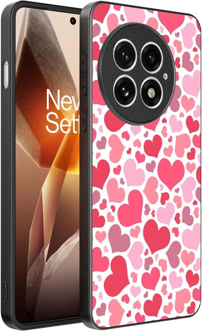 Smartphonica Telefoonhoesje Geschikt voor OnePlus 13 met Hartjes Print - Hearts Design TPU Backcover Case - Kinder Hoesje met Hartjes Design geschikt voor OnePlus 13