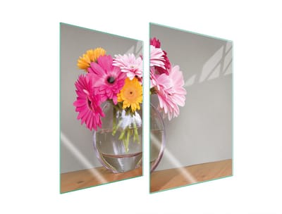 TMK ArtDeko - Snijplank - Beschermplaat Voor Kookplaat - 35x52 cm - Kleurige Bloemen