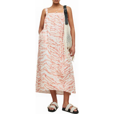 AllSaints Arielle Areias Dress Pink/bleach Orange Größe: 38 | Midikleider Outlet | Damen | Rosa
