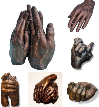 Handenbeeld | Handafdruk | Gipsafdruk | GipsHanden | Hand | 3D | Compleet Pakket bestaat uit 500 gram Casting Mix Poeder & 750 gram Gips | Bodycasting | Extensso® | Gipsafdruk | Alginaat | Een herinnering | Hobby Pakket | Bodycasting | Handbeeld