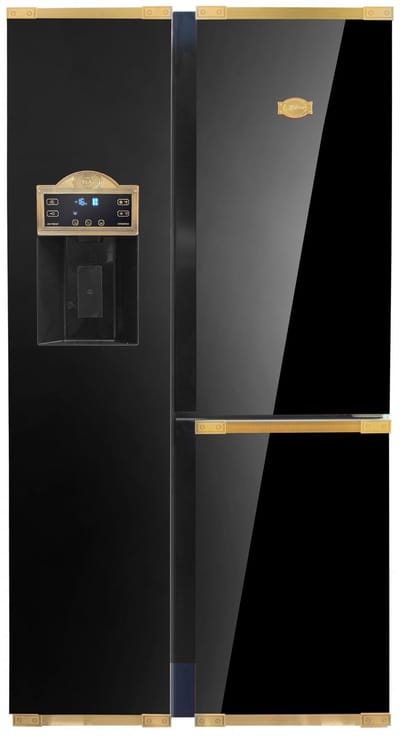 Retro- koelkast- Side-by-side KAISER KS 90300 AD Bio- zwart, No Frost 538 L 183 cm