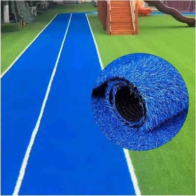 Aangepaste maten blauw kunstgras gras tapijt mat voor buiten speeltuinen achtertuin decoratief nepgras tapijt snijbaar doe-het-zelf synthetisch gras gras gras 100 x 400 cm