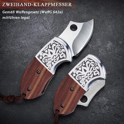 Famanu Zakmes Klein Tweehandig Vouwmes Kleine Sleutelhanger Mini Mes Sleutelhanger Sleutelmes Briefopener