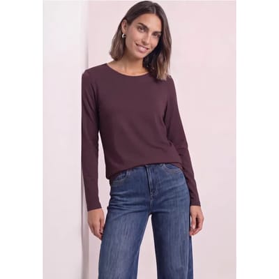 Effen shirt met lange mouwen
