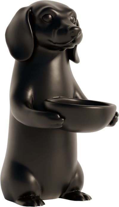 Fiastra Dachshund sleutelhouder - sleutel organizer - zwart