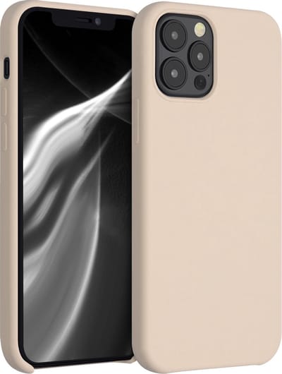 kwmobile telefoonhoesje geschikt voor Apple iPhone 12 / iPhone 12 Pro - Hoesje met siliconen coating - Smartphone case in parelmoer