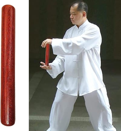 Tai Chi Liniaal - Trainingsstok Oefenknots - Tai Chi Oefenen - Glad Houten Ontwerp - 30 cm - Houtkleur