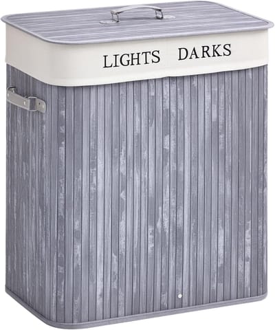 Opvouwbare Wasmand - Kleding Opberger - Ruimte Besparen - Ventilatie Bodem - 52x32x63 cm - Grijs