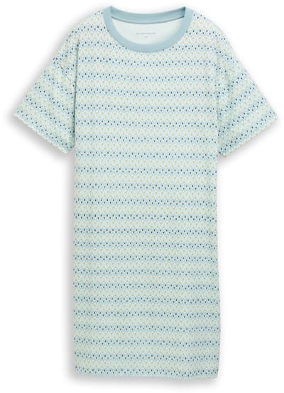 Tom Tailor - Nachthemd met motief - Maat 36 - blue-medium-allover