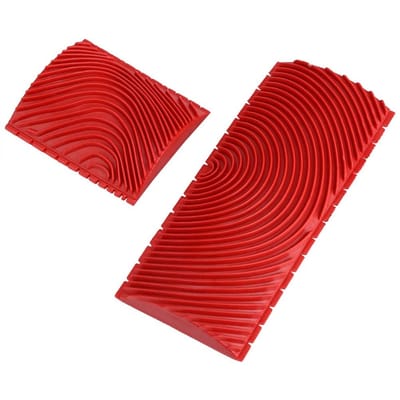 Byshayne- Schildergereedschap 2 Stuks - M-Vorm Rubber Houtkam - Decoratieve Kunst - Huishoudelijke Keukenapparatuur - Eerste Klas Kwaliteit - Decoratietools