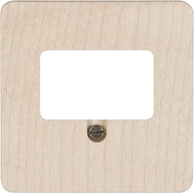 Afdekking TAE aansluitdoos - Telefoon afdekplaat - Moderne afwerking - Echt esdoorn hout - Enkele configuratie - Houtkleur