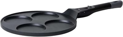 Pannenkoekenpan met 4 vakken en afneembare steel
