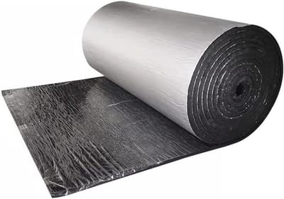 Isolatiefolie Rol - Warmtefolie Geluidsisolatie - Energie Besparen - Zelfklevend Rubber Kunststof - 1x1 Meter - Zilver