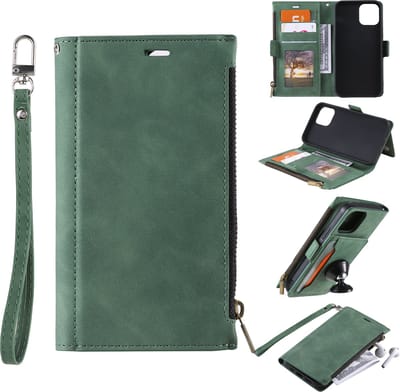 Book Case Apple iPhone 14 Pro | Hoogwaardig PU Leren Telefoonhoesje | Groen