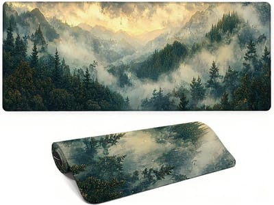 Bureauonderlegger XXL - Grote muismat - Ruim werkblad - Antislip rubber basis - 120x60 cm - Groen