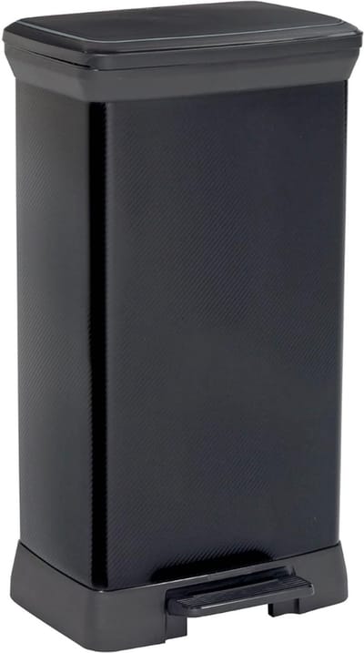 Core® Pedaalemmer 50 Liter – Prullenbak Roestvrij – Vuilnisbak Anti-Geurdeksel - Zwart- ‎39 x 29 x 73 cm; 1 kg