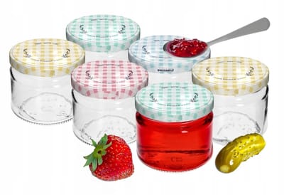 Browin - Voorraadpotten - Glazen Potten met Deksel - 330ml - Set van 6
