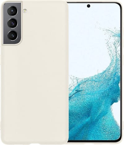 Hoesje - Geschikt voor Samsung Galaxy S22 - Sterk & Shockproof - Siliconen Case - Hoes Cover - Telefoonhoes - Wit