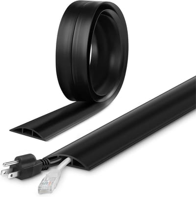 Zelfklevende Kabelgoot 3m x 30mm x 10mm - Flexibele Kabelbescherming voor Thuis, Kantoor en School (Zwart)