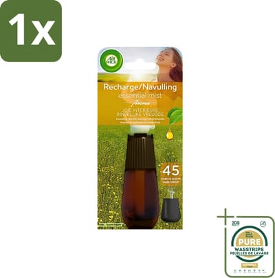 1 x Air Wick Essential Mist - Navulling - Happiness - Ananas & Wilde Munt - 20ml- Navulling - Geurverspreider - Aromatherapie - Ananas - Wilde Munt