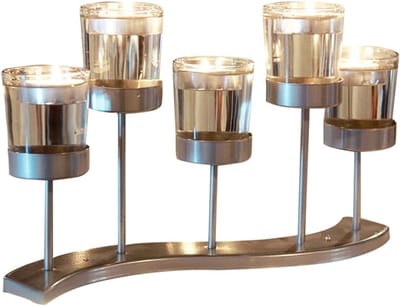 Kerst Kandelaar - Metalen Kaarshouder - Woonkamer Decoratie - Eenvoudig Modern Design - 1 Gram - Zwart