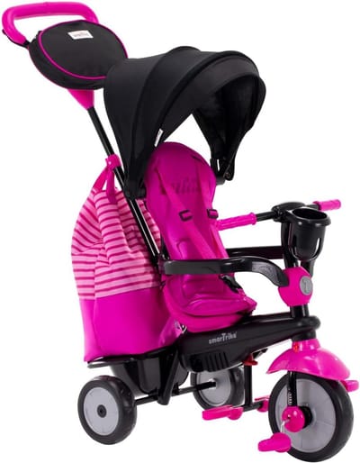Lichtgewicht Driewieler Roze met Duurzame Wielen en Ouderbesturing