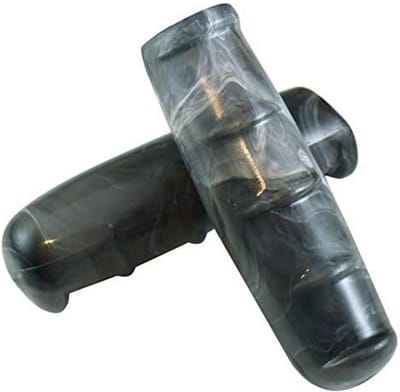 Fietshandvatten Paar - Stuurgrepen Rubber - Fietsen Onderhoud - Vintage Stijl - 222 mm Universeel - Grijs