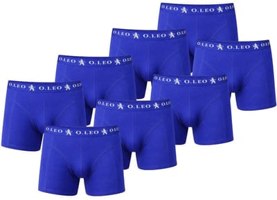 O.Leo - Boxershort Heren - Blauw - Maat L - 8 stuks - Onderbroeken Heren