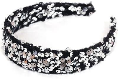 Haarband Pailletten - Zilver - One Size - Volwassenen - Per Stuk