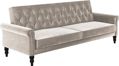 Tyne-Sofabed 3-zitter Taupe Velvet