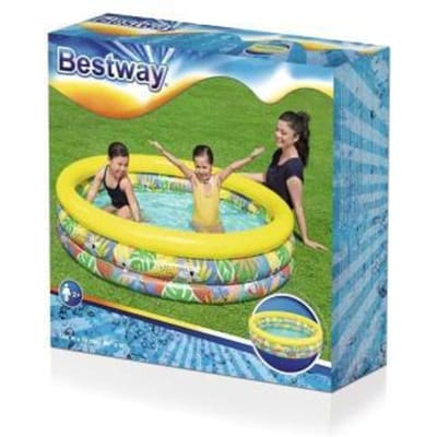 Bestway 51203 opblaaszwembad Floral Paradise Pool met 3 ringen 168x38cm Zwembaden